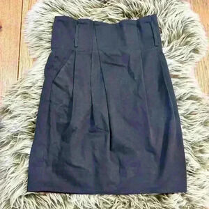 Aritizia Babaton Linen Blend Black Skirt Size 2